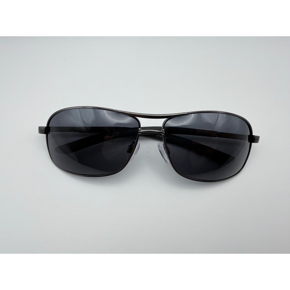 Piranha Polarized Sunglasses Gunmetal Metal Frame Black Lens 87148 Aviator Sport